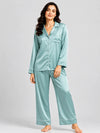 Plain Silk Night Suit - Seafoam Green