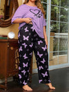 Purple Butterfly Printed - PJ Suit