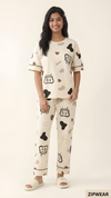 Cream Bear - Full Sleeves PJ Suit
