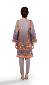 Lilac Garden Printed 2-Piece Suit with Straight Trousers