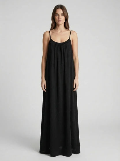 Stunning Backless Maxi Dress - Black