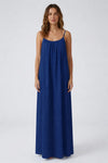 Stunning Backless Maxi Dress - Midnight Blue