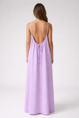 Stunning Backless Maxi Dress - Lilac