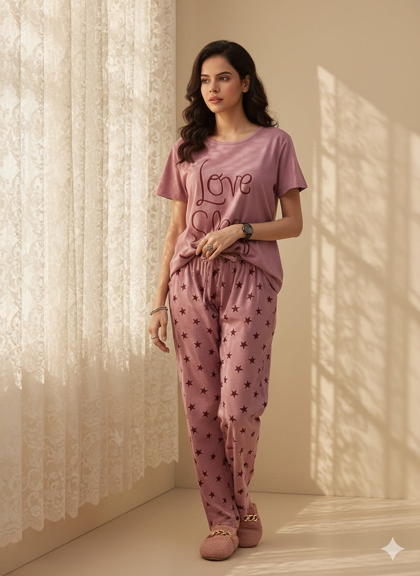 Love Sleep Pink - PJ Suit