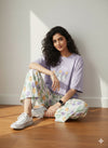 Bunny Flower Lilac - PJ Suit