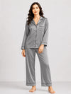 Plain Silk Night Suit - Grey