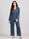 Plain Silk Night Suit - Sailor