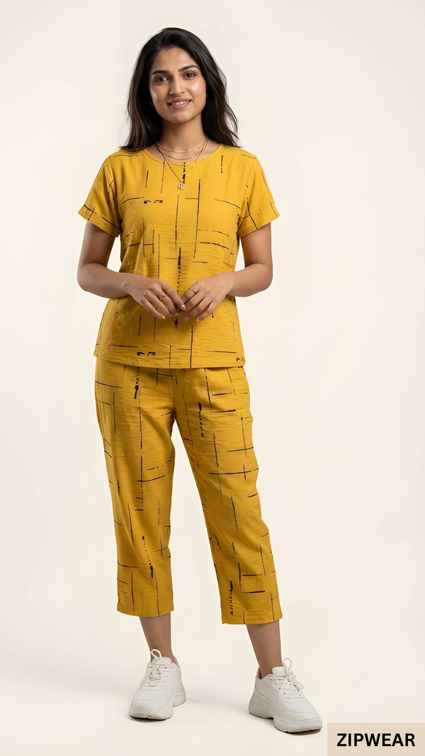 Yellow Capri - PJ Suit