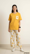 Yellow Pocket Printed - PJ Suit