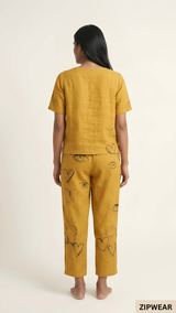 Yellow Ring Capri Printed - PJ Suit