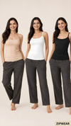 Pack of 3 Camisole Tops in Soft Cotton Jersey