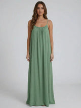 Stunning Backless Maxi Dress - Light Green